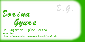 dorina gyure business card